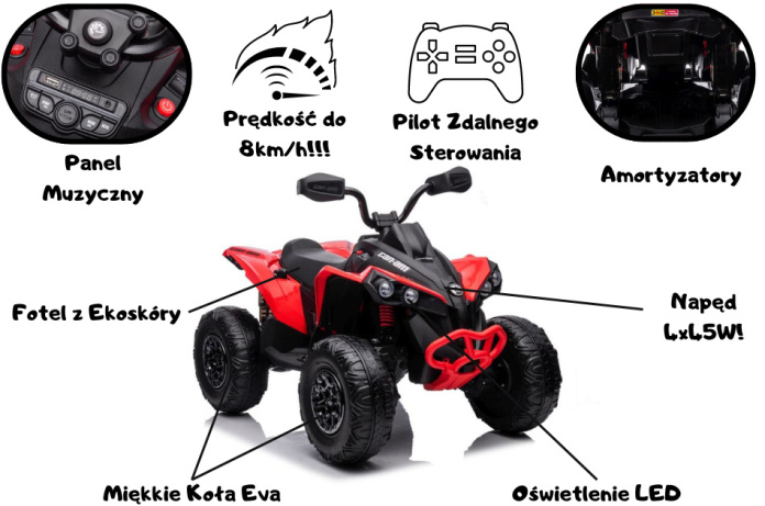 Quad na akumulator dla dziecka Can-am Renegate